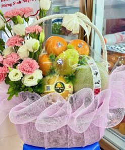 Giỏ hoa quả tặng sinh nhật cao cấp