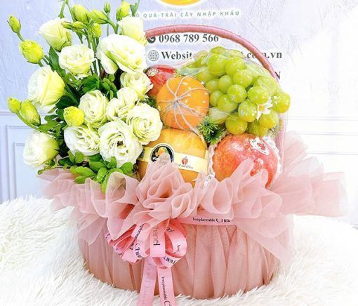 quà 20/10 ý nghĩa, giỏ hoa quả