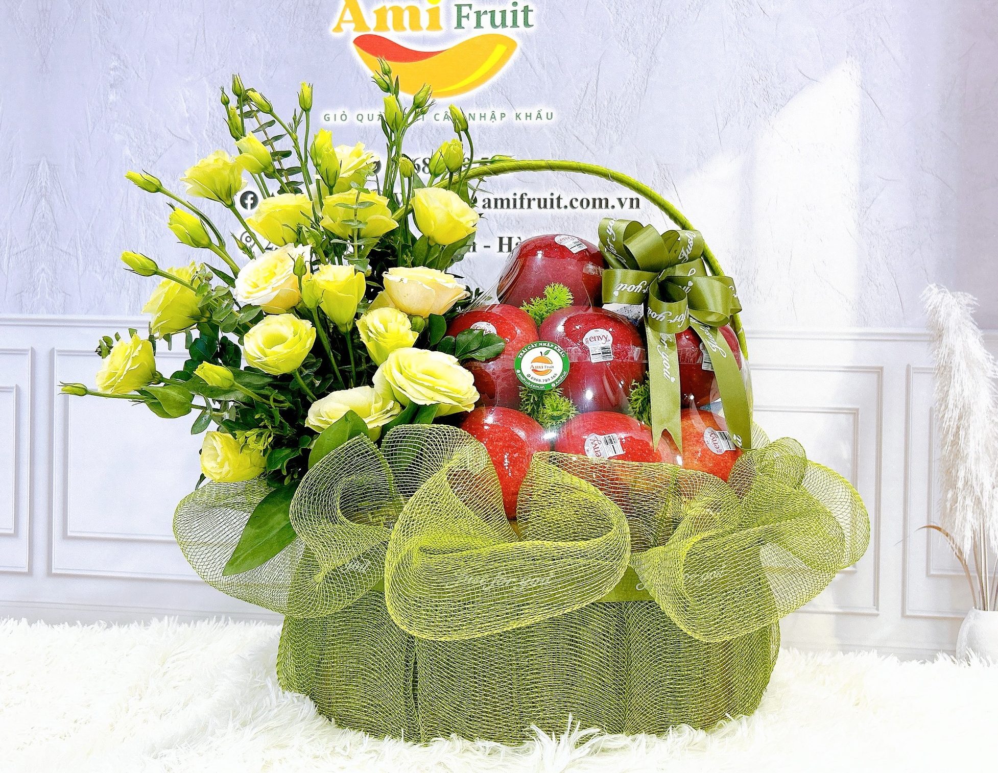 giỏ quà trái cây biếu tặng sinh nhật tại Amifruit, Hà Đông, Hà Nội