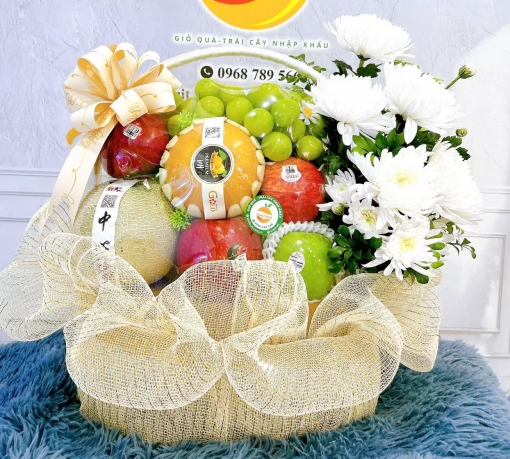 Giỏ hoa quả đi viếng đám tang, đi đám giỗ